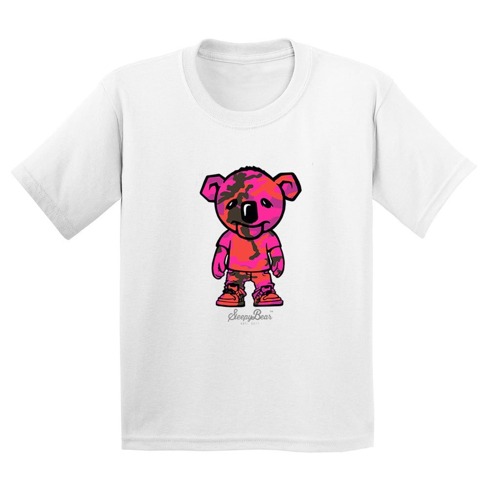 Pink Camo Sleepy Bear | Kids